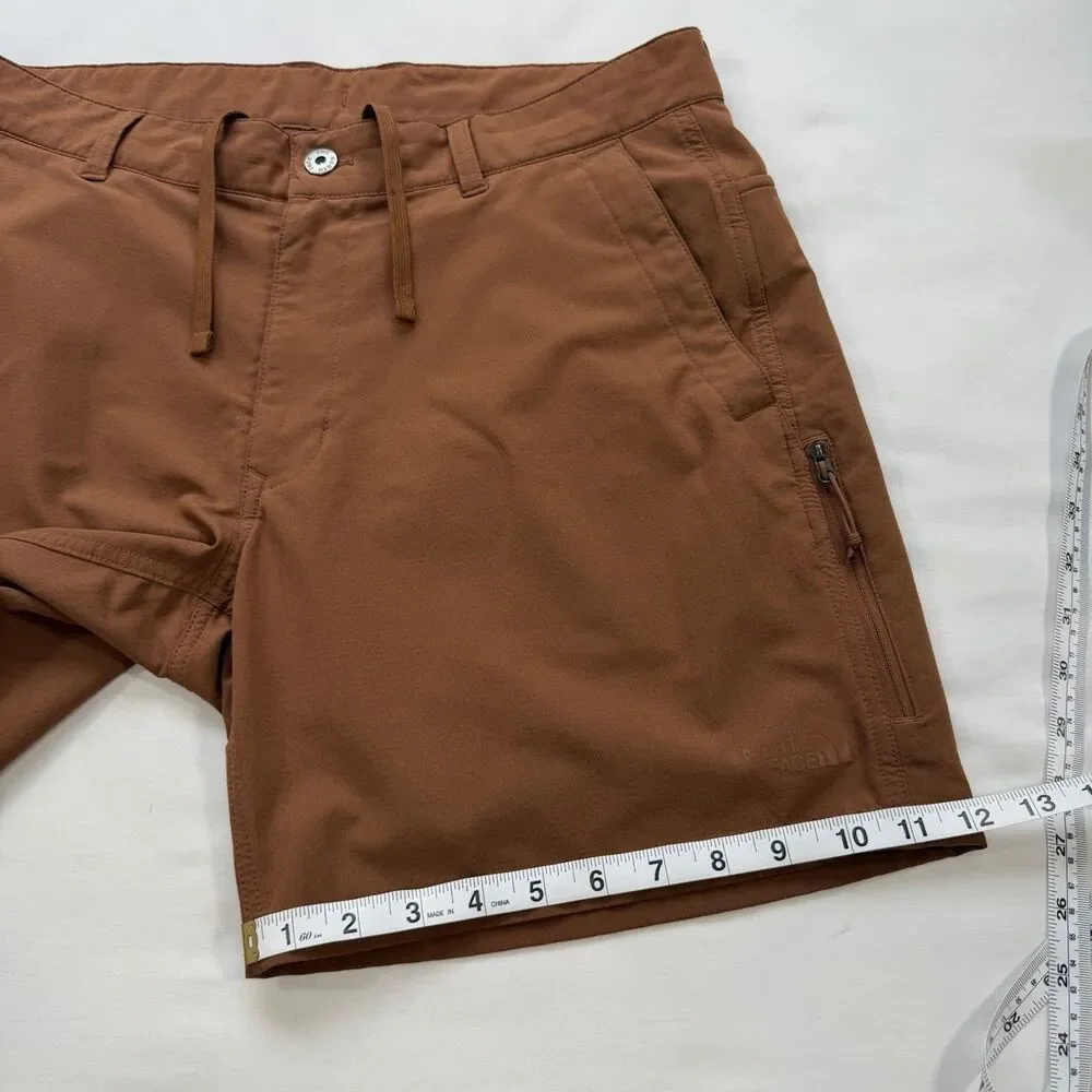 The North Face Rolling Sun Shorts Size 34 Rust Brown Packable Hiking Outdoor